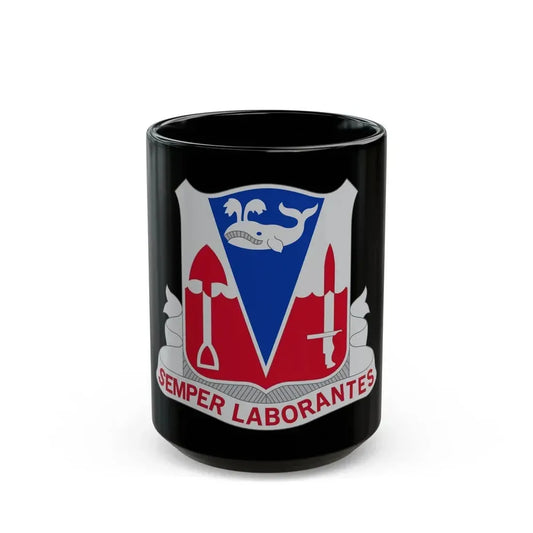 579 Engineer Battalion (U.S. Army) Black Coffee Mug 15oz - Go Mug Yourself