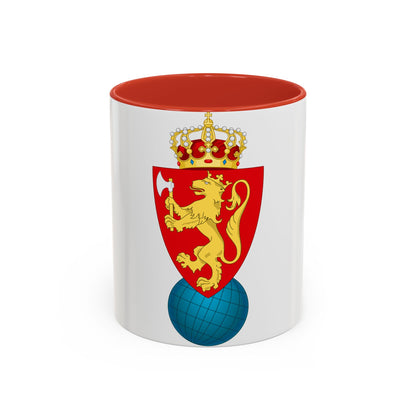 Coat of arms of the Geographical Survey of Norway - Accent Coffee Mug