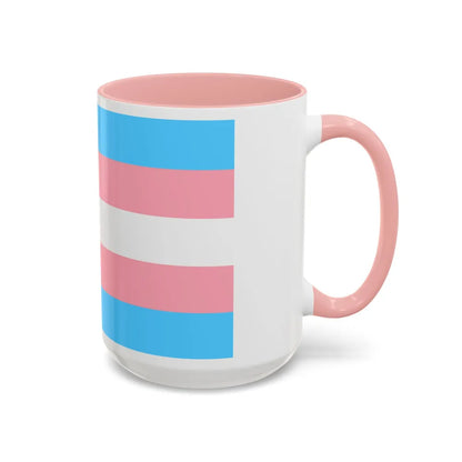 Transgender Pride Flag - Accent Coffee Mug-Go Mug Yourself