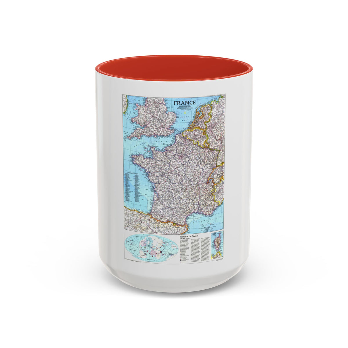 France (1989) (Map) Accent Coffee Mug