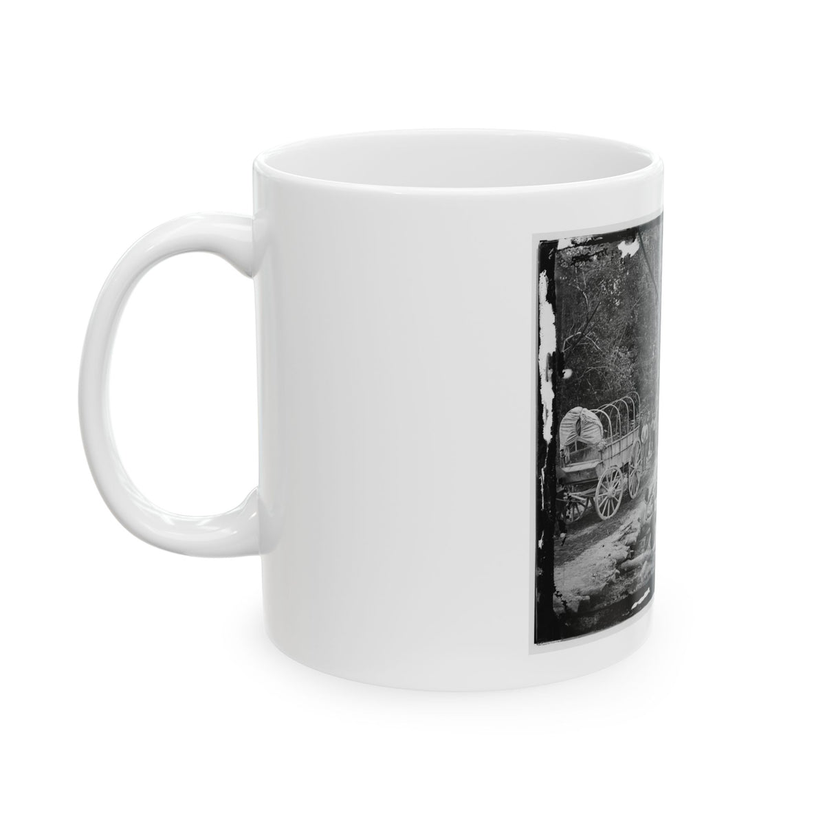 Chickahominy River, Va. Grapevine Bridge Built May 27-28, 1862, By The 5th New Hampshire Infantry Under Col. Edward E. Cross (U.S. Civil War) White Coffee Mug