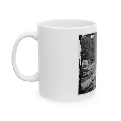 Chickahominy River, Va. Grapevine Bridge Built May 27-28, 1862, By The 5th New Hampshire Infantry Under Col. Edward E. Cross (U.S. Civil War) White Coffee Mug