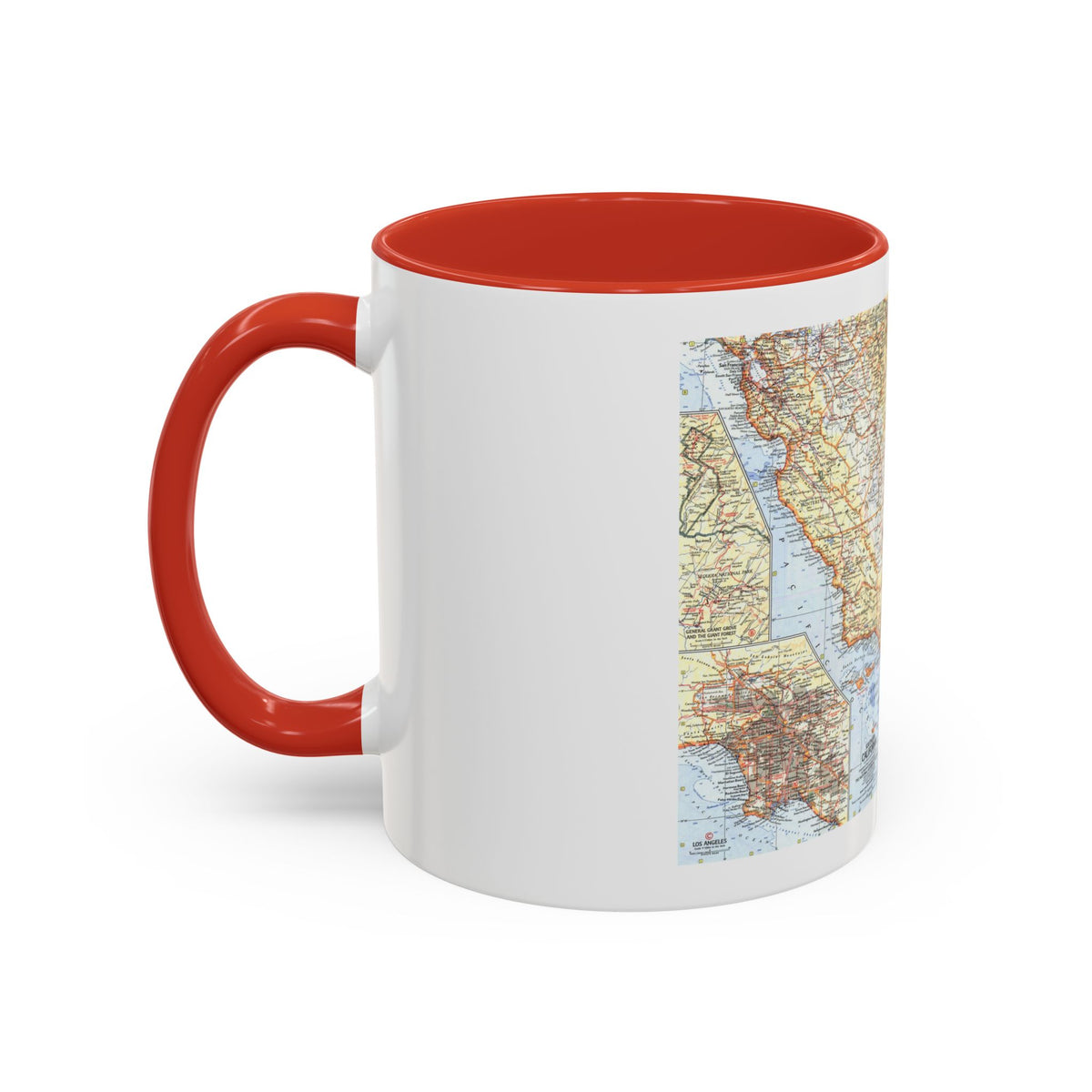 USA - California, Southern (1966) (Map) Accent Coffee Mug