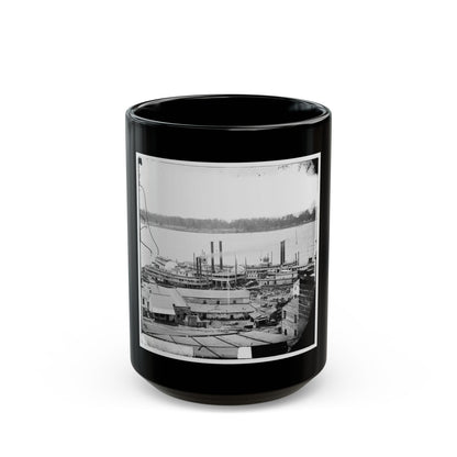 Vicksburg, Miss. Levee And Steamboats (U.S. Civil War) Black Coffee Mug