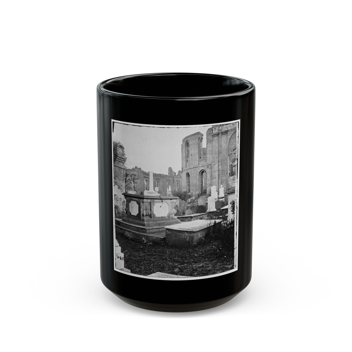Charleston, S.C. Graveyard Of The Ruined Circular Church (U.S. Civil War) Black Coffee Mug