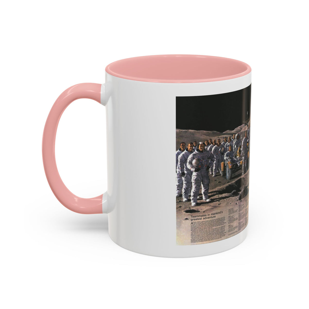 Space - Teammates in Mankind's Greatest Adventure (1973) (Map) Accent Coffee Mug