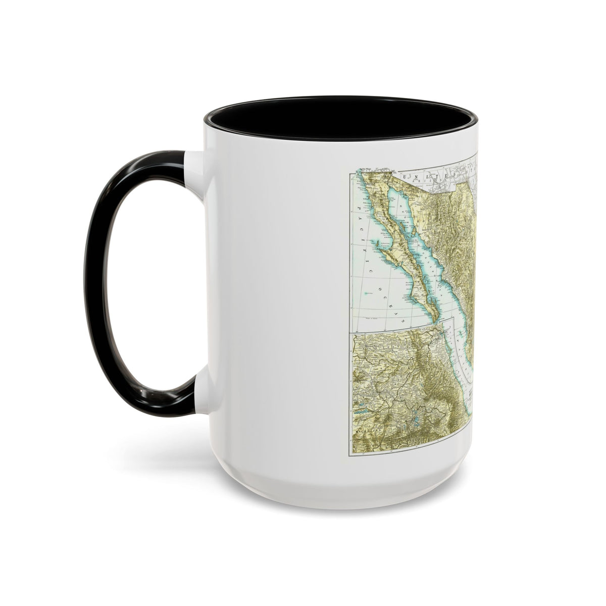 Central America & Mexico (1916) (Map) Accent Coffee Mug