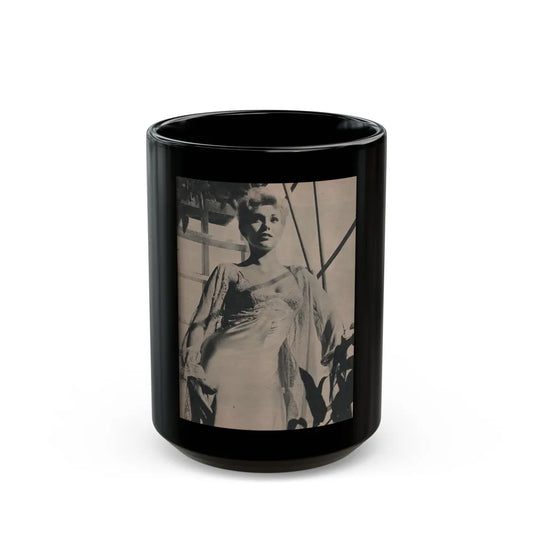 Kim Novak #386 - Fabulous Females Mag. Issue #1 '55 - 1 B&W Photo (Vintage Female Icon) Black Coffee Mug-15oz-Go Mug Yourself