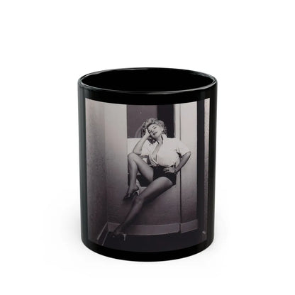 Barbara Nichols #540 (Vintage Female Icon) Black Coffee Mug-11oz-Go Mug Yourself