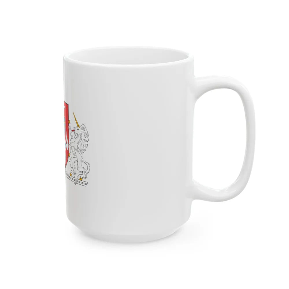 Coat of arms of the President of Lithuania - White Coffee Mug-Go Mug Yourself