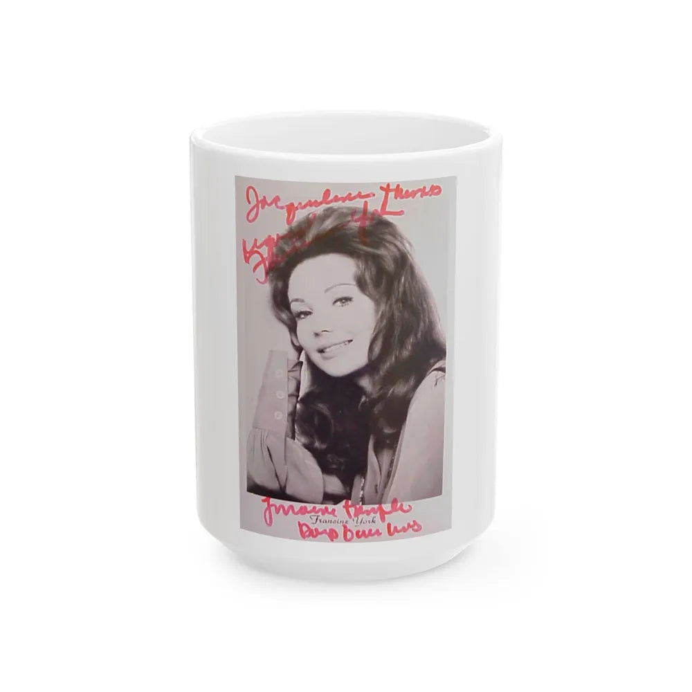 Francine York #17 (Vintage Female Icon) White Coffee Mug-15oz-Go Mug Yourself