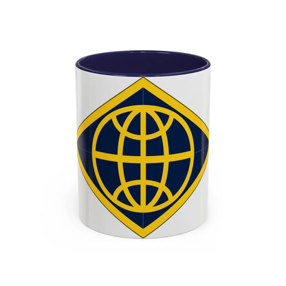 Financial Management Command (U.S. Army) Accent Coffee Mug-11oz-Navy-Go Mug Yourself