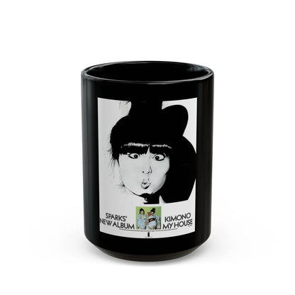 Sparks 1974 (Music Poster) Black Coffee Mug-15oz-Go Mug Yourself