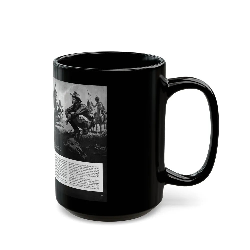 Death Rides This Trail, Adventure magazine, April 1959 - Black Coffee Mug-Go Mug Yourself