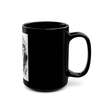 Comedienne, interior magazine illustration - Black Coffee Mug-Go Mug Yourself