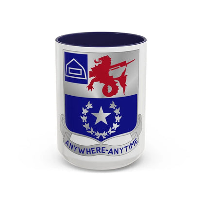 57th Infantry Regiment (U.S. Army) Accent Coffee Mug-15oz-Navy-Go Mug Yourself