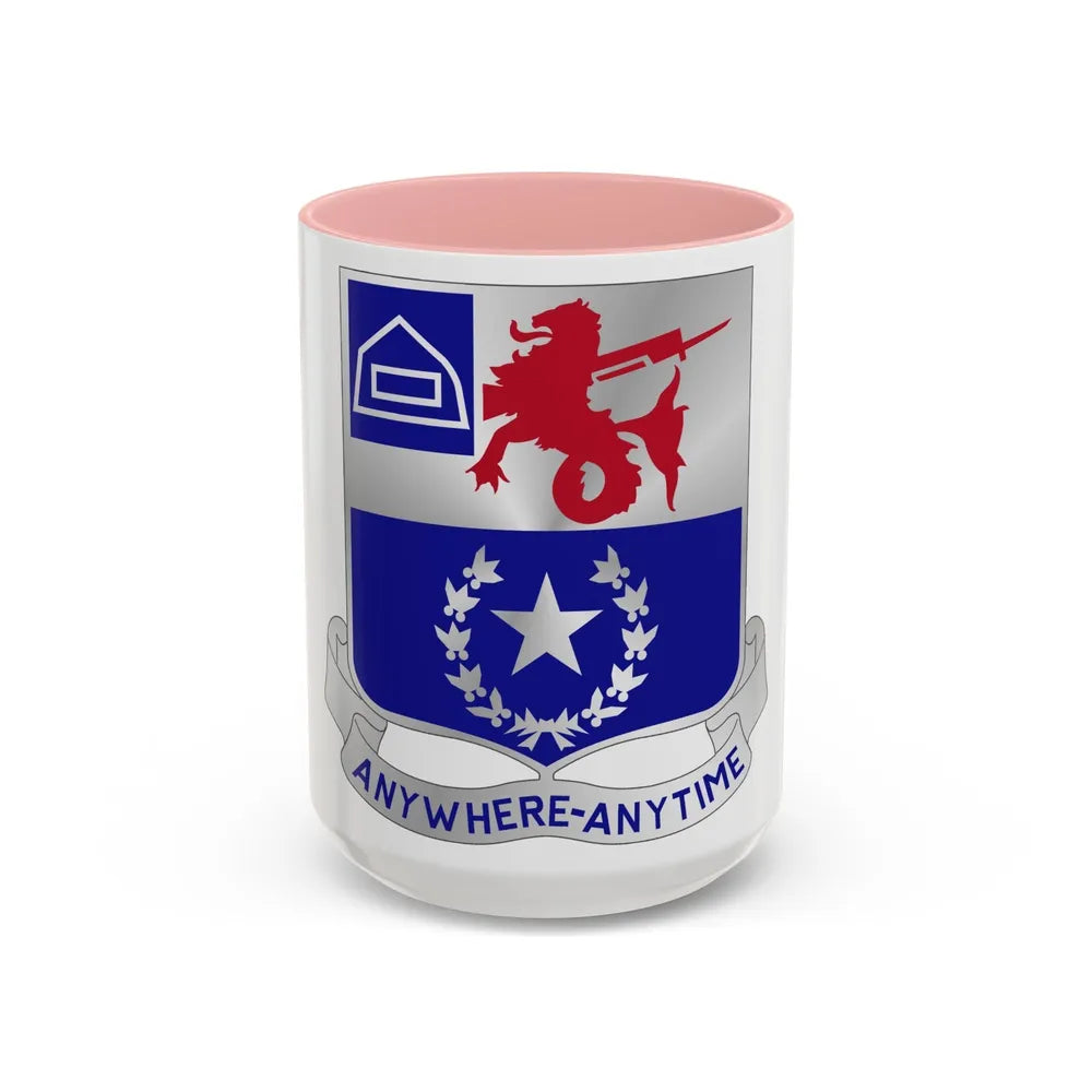 57th Infantry Regiment (U.S. Army) Accent Coffee Mug-15oz-Pink-Go Mug Yourself