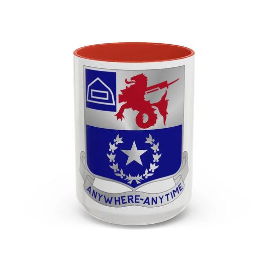 57th Infantry Regiment (U.S. Army) Accent Coffee Mug-11oz-Light Blue-Go Mug Yourself