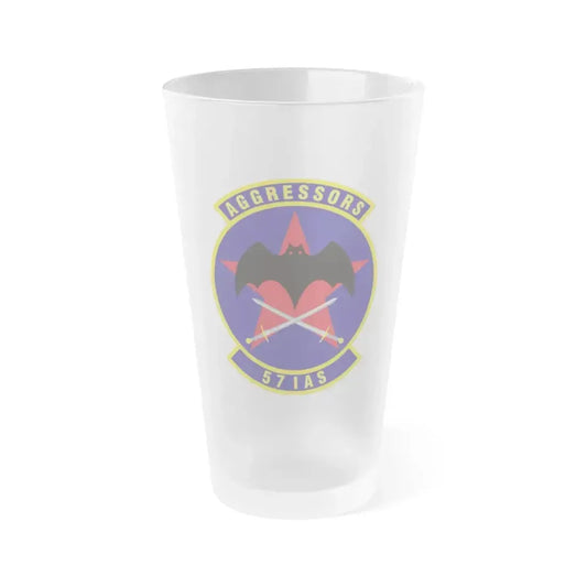 57th Information Aggressor Squadron (U.S. Air Force) Frosted Pint Glass 16oz 16oz Frosted - Go Mug Yourself