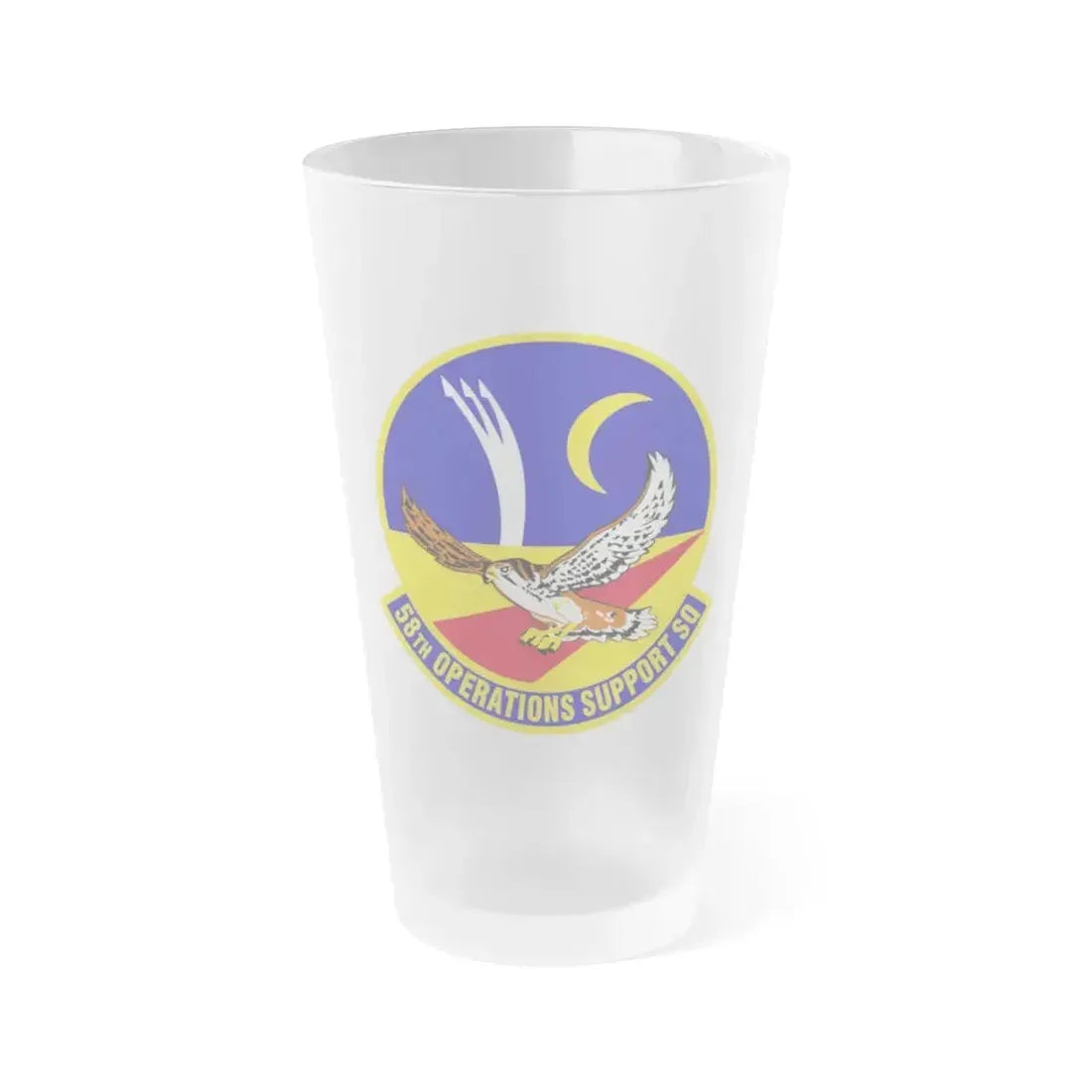 58 Operations Support Squadron AETC (U.S. Air Force) Frosted Pint Glass 16oz 16oz Frosted - Go Mug Yourself