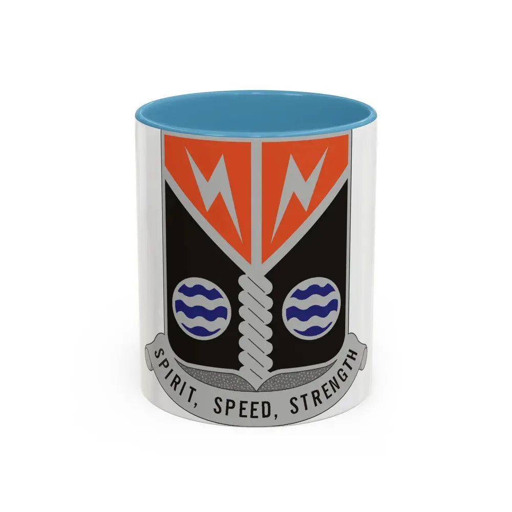 58 Signal Battalion (U.S. Army) Accent Coffee Mug 11oz Light Blue - Go Mug Yourself