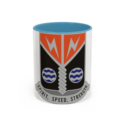 58 Signal Battalion (U.S. Army) Accent Coffee Mug 11oz Light Blue - Go Mug Yourself