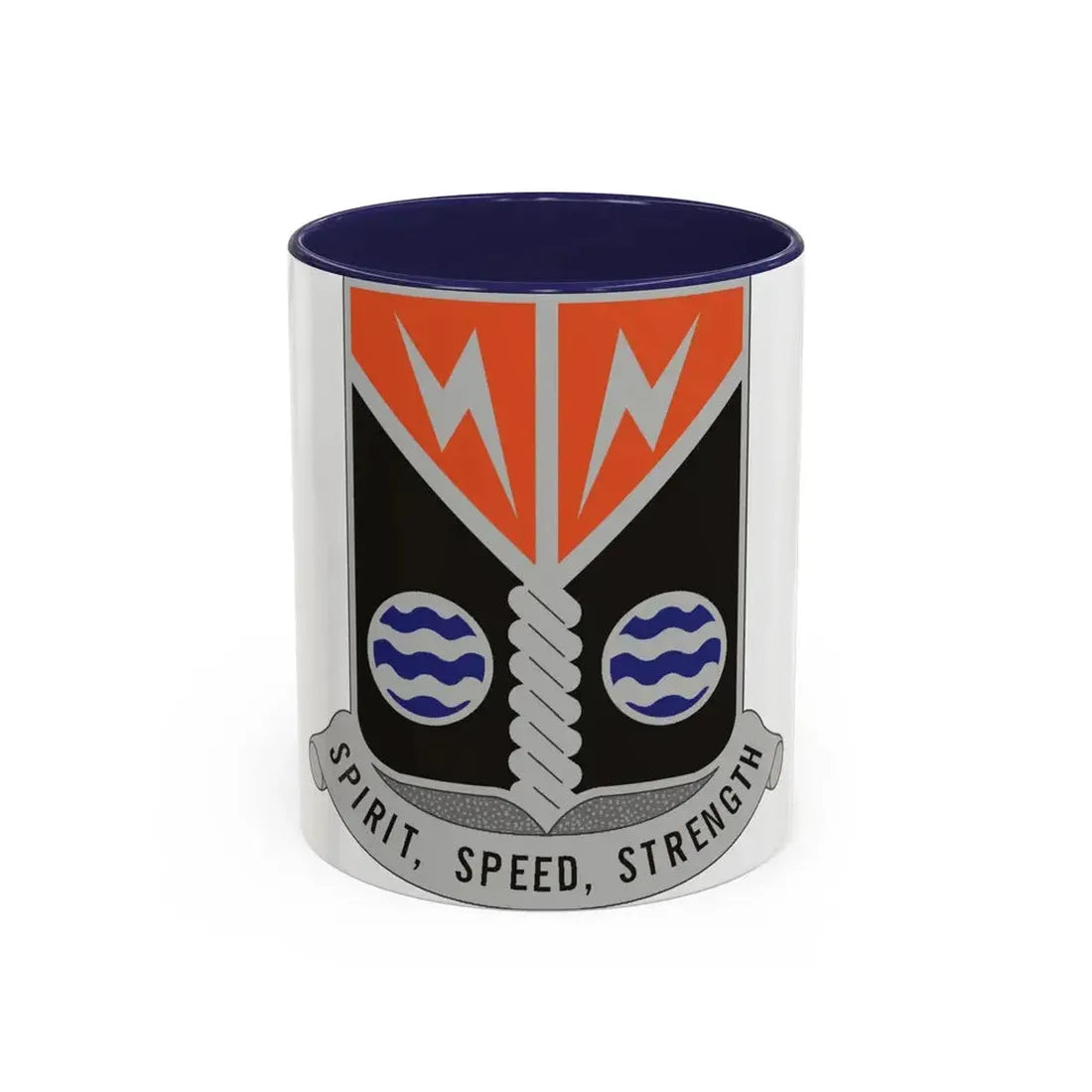 58 Signal Battalion (U.S. Army) Accent Coffee Mug 11oz Navy - Go Mug Yourself