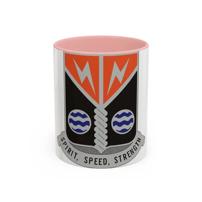 58 Signal Battalion (U.S. Army) Accent Coffee Mug 11oz Pink - Go Mug Yourself