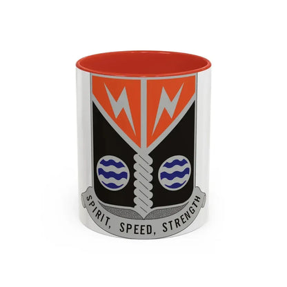 58 Signal Battalion (U.S. Army) Accent Coffee Mug 11oz Red - Go Mug Yourself