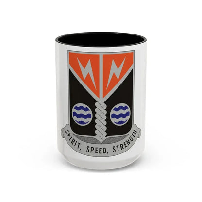 58 Signal Battalion (U.S. Army) Accent Coffee Mug 15oz Black - Go Mug Yourself