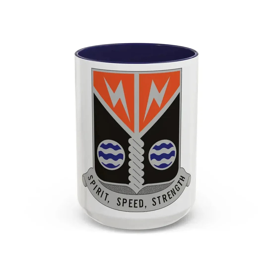 58 Signal Battalion (U.S. Army) Accent Coffee Mug 15oz Navy - Go Mug Yourself