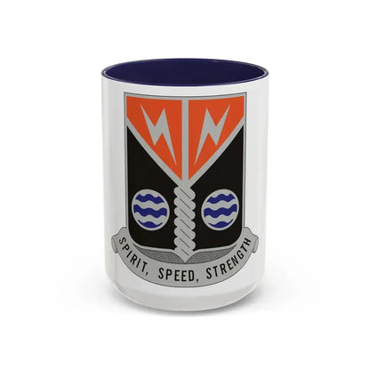 58 Signal Battalion (U.S. Army) Accent Coffee Mug 15oz Navy - Go Mug Yourself