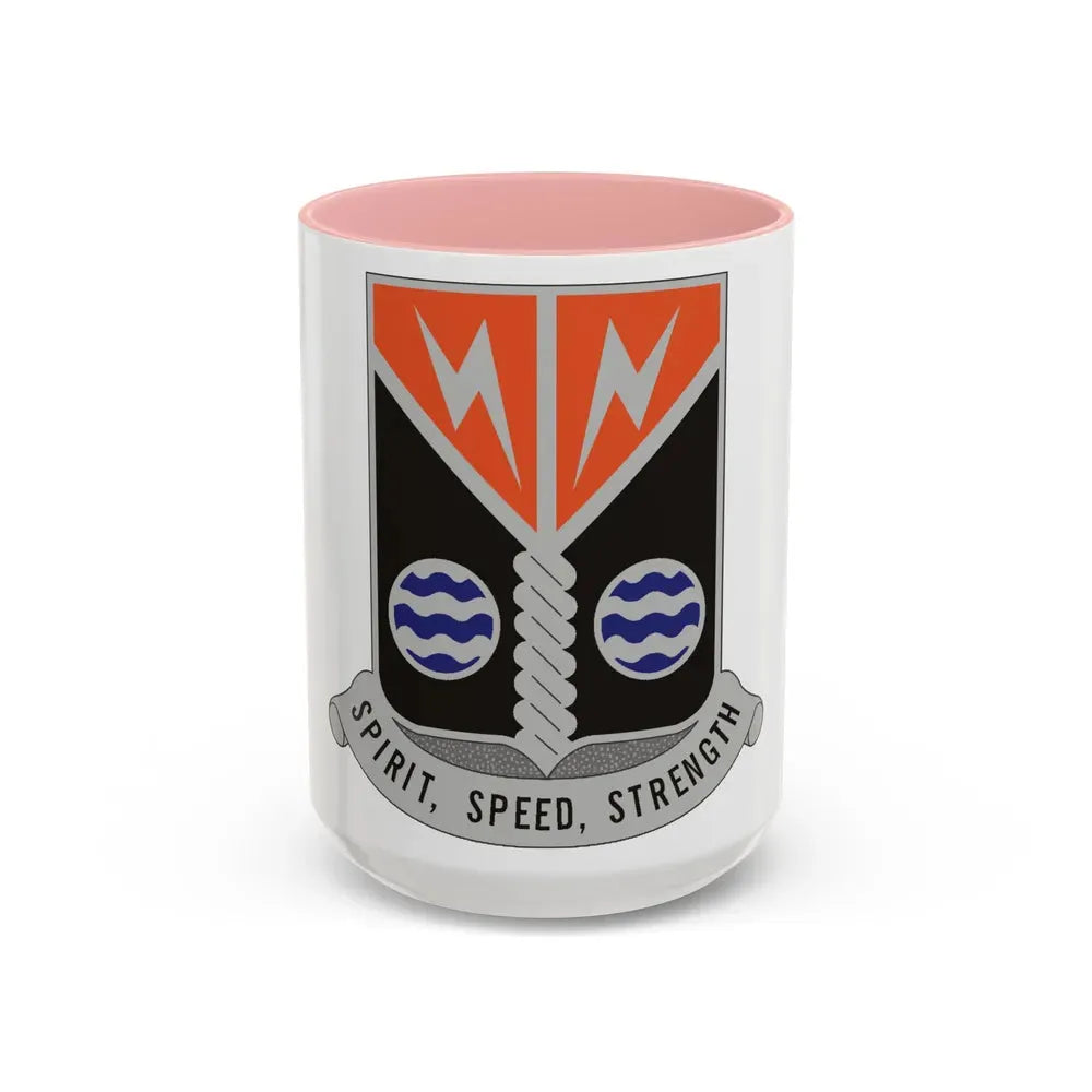 58 Signal Battalion (U.S. Army) Accent Coffee Mug 15oz Pink - Go Mug Yourself