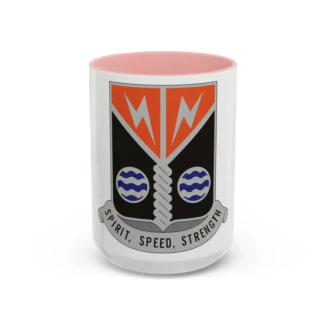 58 Signal Battalion (U.S. Army) Accent Coffee Mug 15oz Pink - Go Mug Yourself