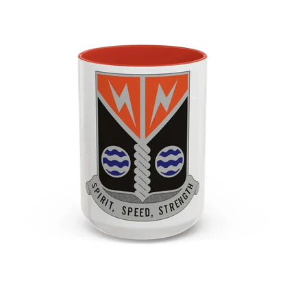 58 Signal Battalion (U.S. Army) Accent Coffee Mug 15oz Red - Go Mug Yourself
