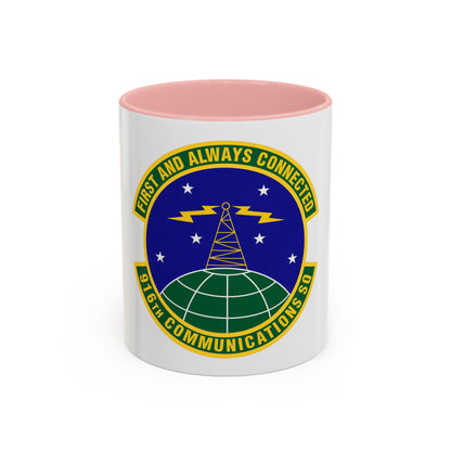 916th Communications Squadron (U.S. Air Force) Accent Coffee Mug