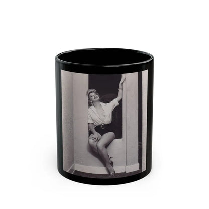 Barbara Nichols #321 (Vintage Female Icon) Black Coffee Mug-11oz-Go Mug Yourself