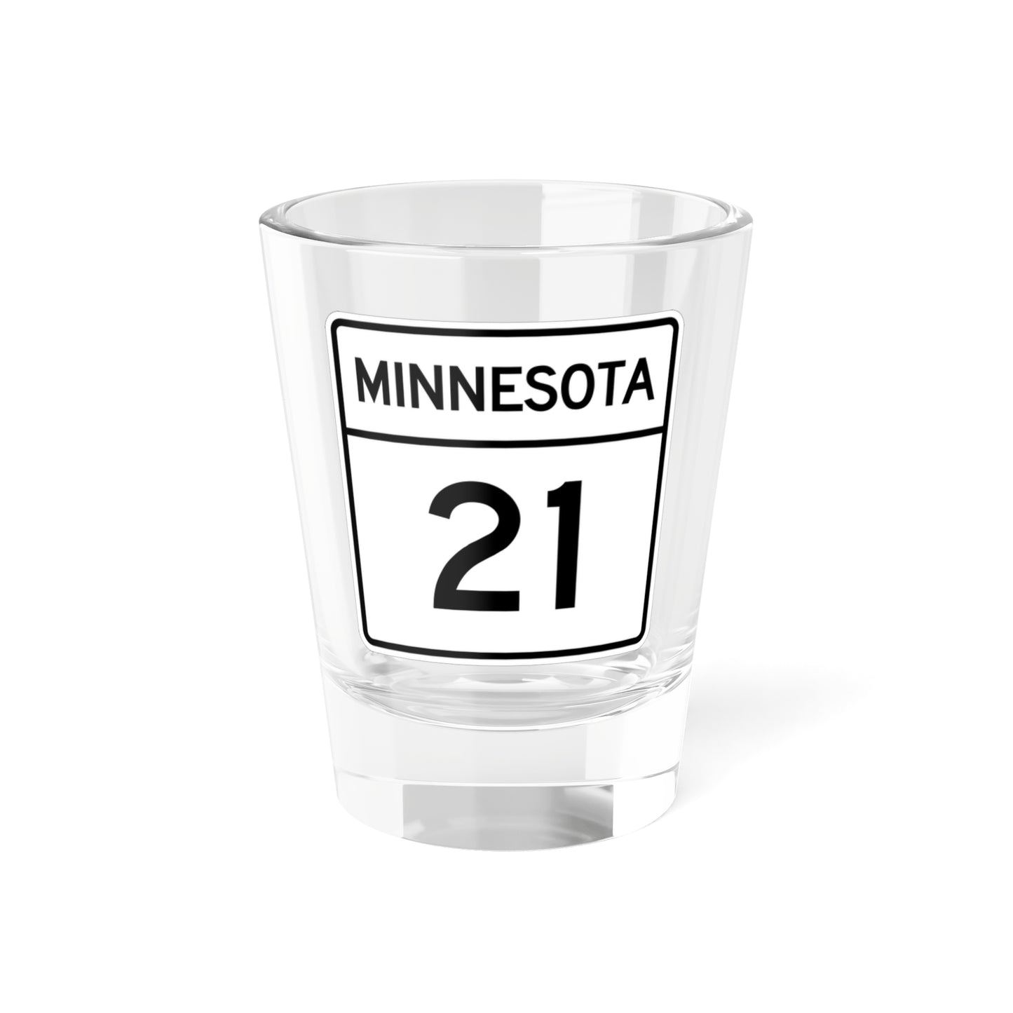 MN-21 1948 (Minnesota) (Road Sign) Shot Glass 1.5oz
