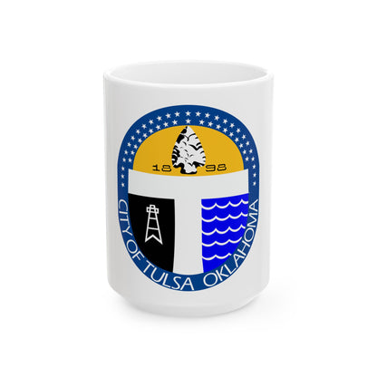 Seal of Tulsa Oklahoma - White Coffee Mug