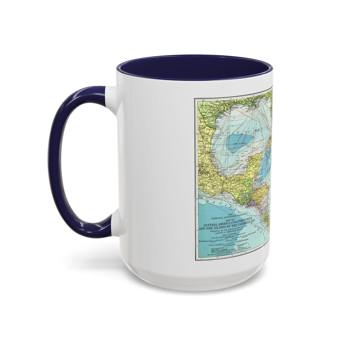 Central America (1913) (Map) Accent Coffee Mug