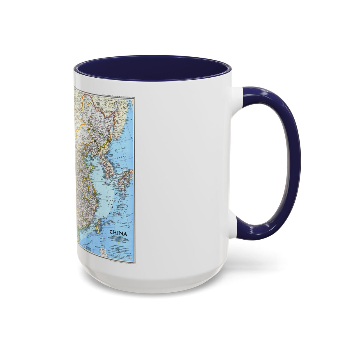 China 1 (1991) (Map) Accent Coffee Mug