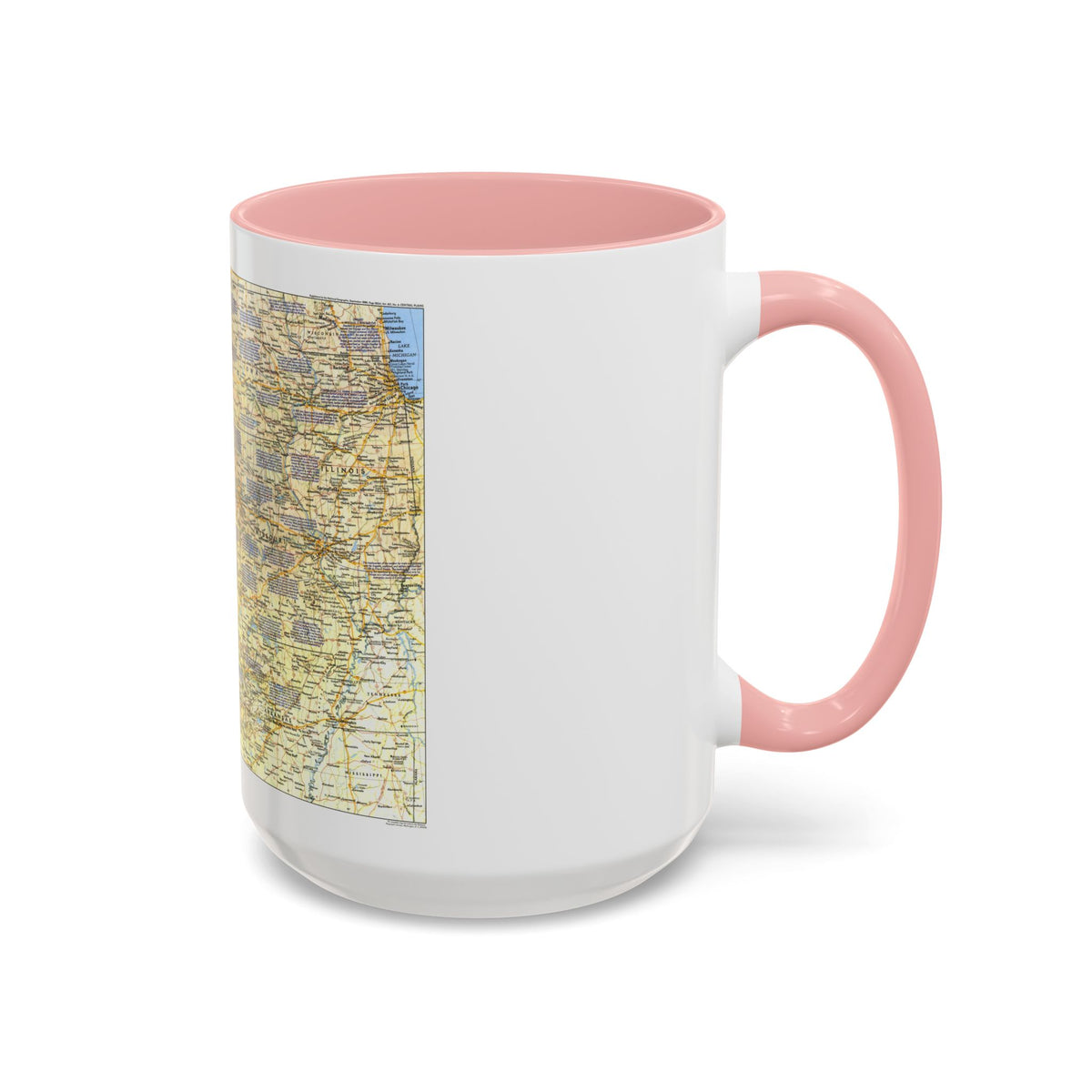 USA - Central Plains 1 (1985) (Map) Accent Coffee Mug