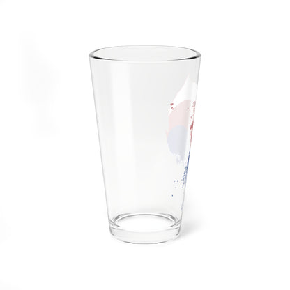 Flag-map of South Korea (Korea) Pint Glass 16oz