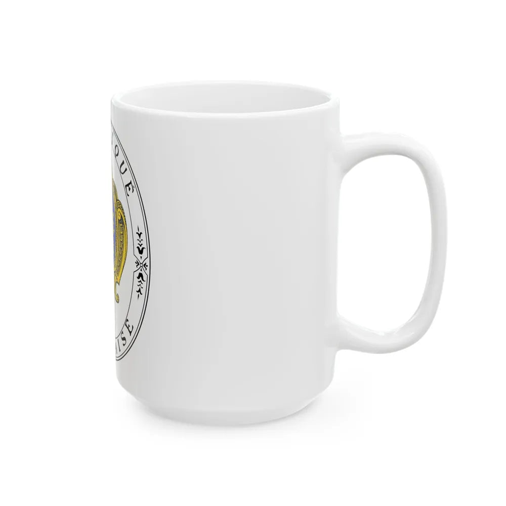 Coat of arms of the French Republic (1905) - White Coffee Mug-Go Mug Yourself