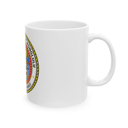 Seal of Honolulu Hawaii - White Coffee Mug