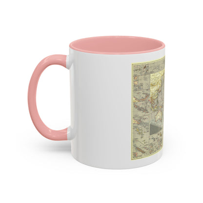 Pacific Ocean (1936) (Map) Accent Coffee Mug