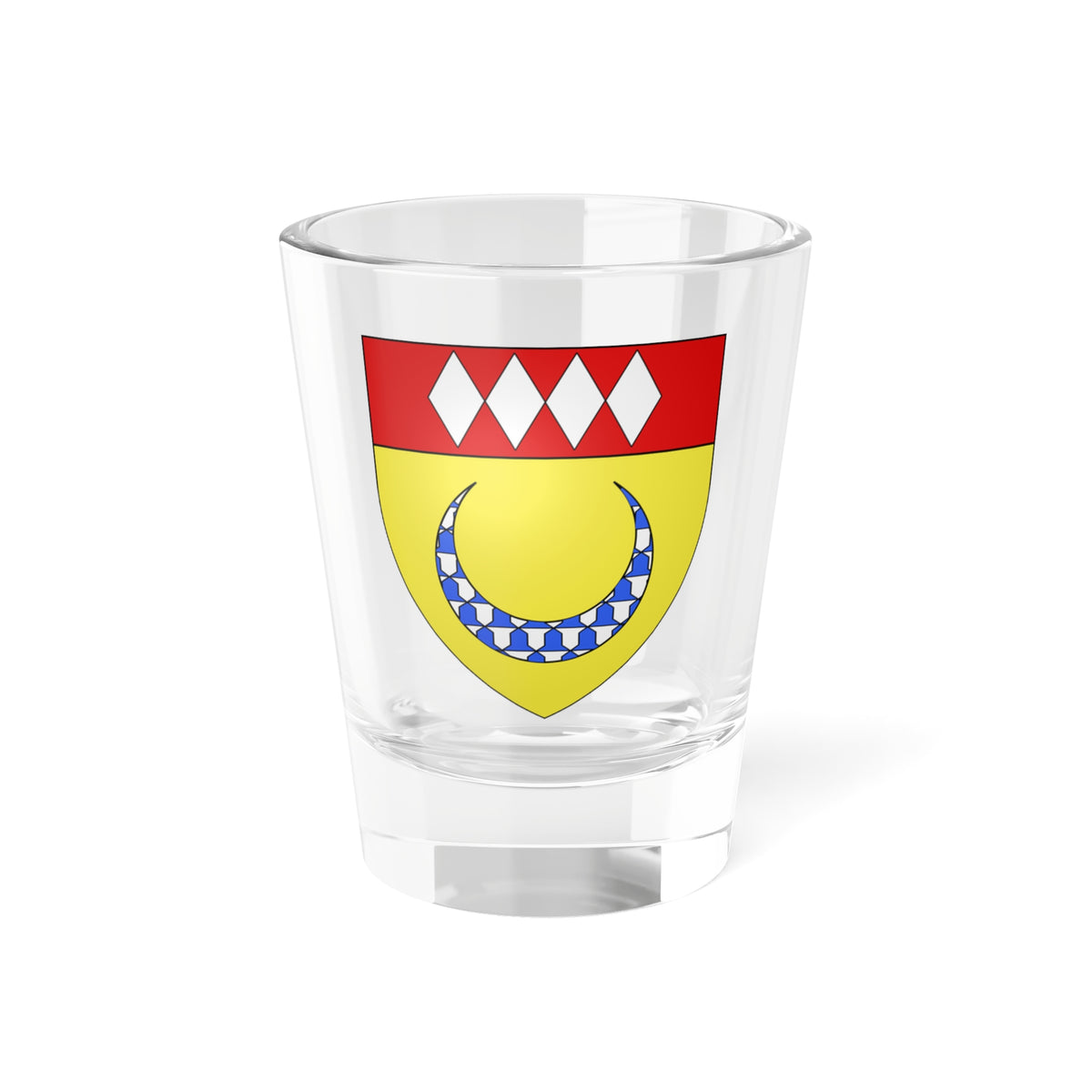 Blason ville Broualan 35 (France) (Coat of Arms) Shot Glass 1.5oz