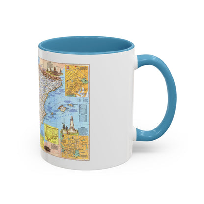 Spain and Portugal - A Traveller's Map 1 (1984) (Map) Accent Coffee Mug