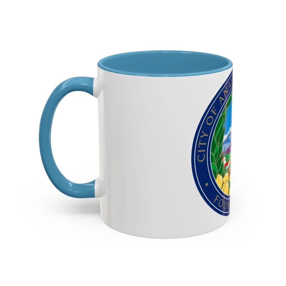 Seal of Anaheim California - Accent Coffee Mug-Go Mug Yourself