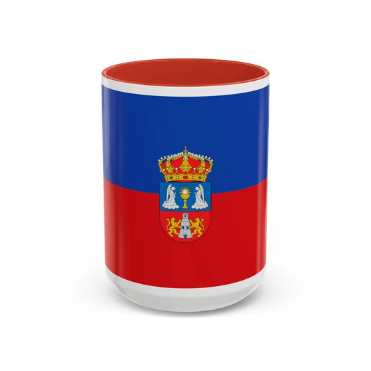 Flag of Lugo Spain - Accent Coffee Mug-15oz-Red-Go Mug Yourself